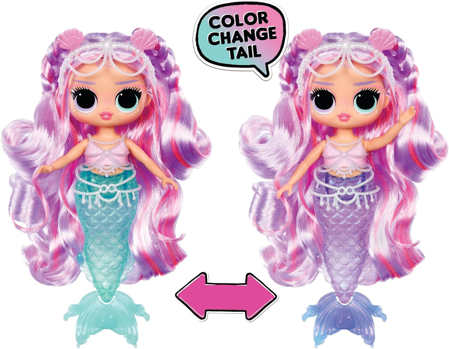 LOL. Surpresa! Tweens - Mermaid Lana Marine - Boneca fashion com cauda que muda de cor, barbatana móvel e lindos acessórios - Brinquedos para crianças e colecionadores a partir de 4 anos