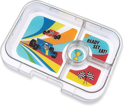 Yumbox Recipiente de lancheira Bento à prova de vazamentos Panino para crianças e adultos (azul surf (bandeja de urso polar))