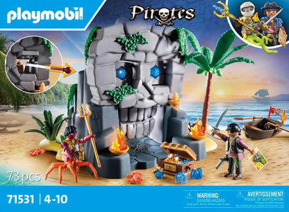 Playmobil 71531 Piratas: Ilha da Caveira, mundo de fantasia pirata, dramatização divertida e imaginativa, conjuntos de jogos adequados para crianças a partir de 4 anos