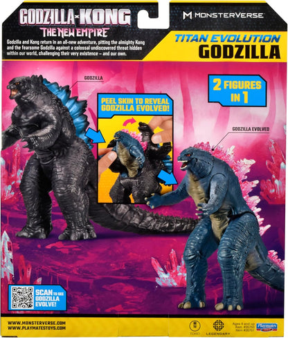 MonsterVerse Godzilla vs. Kong: The New Empire, figura de acción auténtica de Godzilla Titan Evolution de 7 pulgadas, personaje icónico de película coleccionable, apto para mayores de 4 años