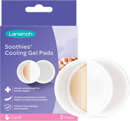 Lansinoh Soothies ® Almofadas de Gel Refrescantes Amamentação - Acalma e Protege Mamilos Rachados Amamentação - Reutilizável até 3 dias com Bandeja de Armazenamento - Almofadas de Seios Maternidade Alívio de Mamilos Doloridos