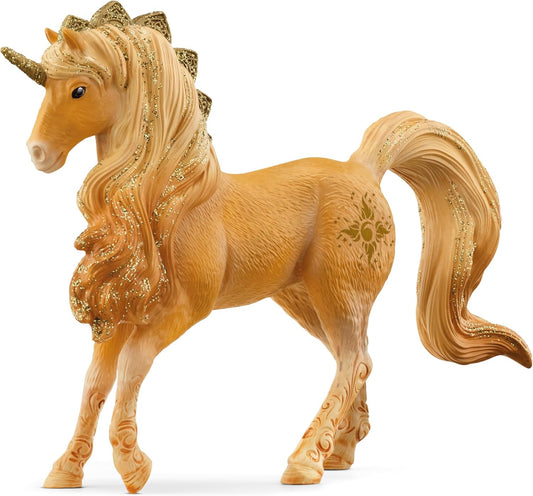 Schleich 70822 BAYALA Apollon Unicorn Stallion Figurine para maiores de 5 anos, marrom dourado