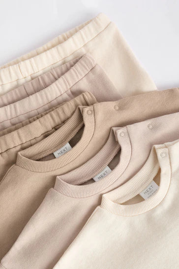 |Bebé| Suéteres y joggers para bebé Cozy Neutral, paquete de 6 (0 meses a 3 años)