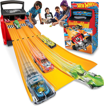 Hot Wheels Estojo para carro com vários lançadores 2 em 1 Armazeno até 20 carros Conecto a outros conjuntos I Para crianças a partir de 3 anos I (carros não incluídos)