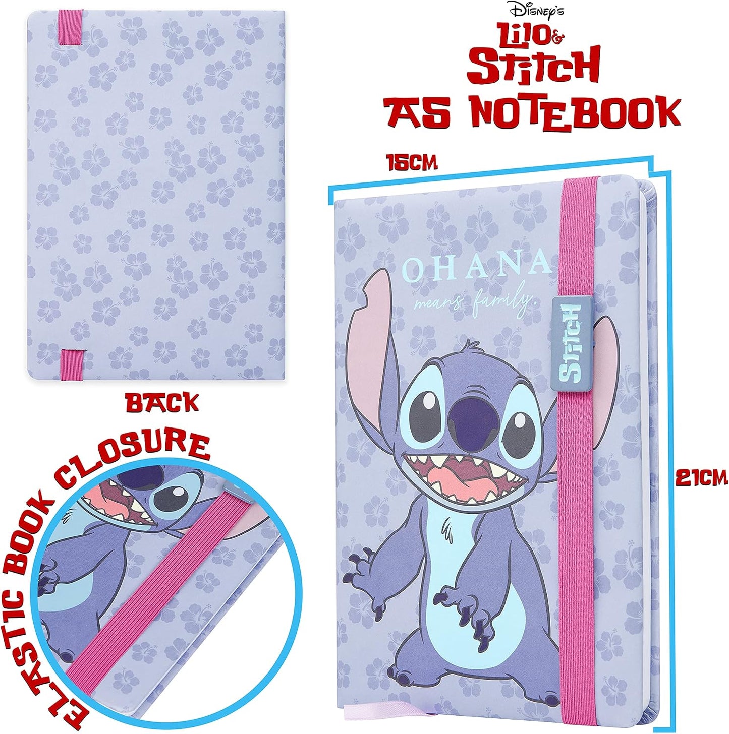 Juegos de papelería Disney Cute Stitch para niñas (juego de 3)