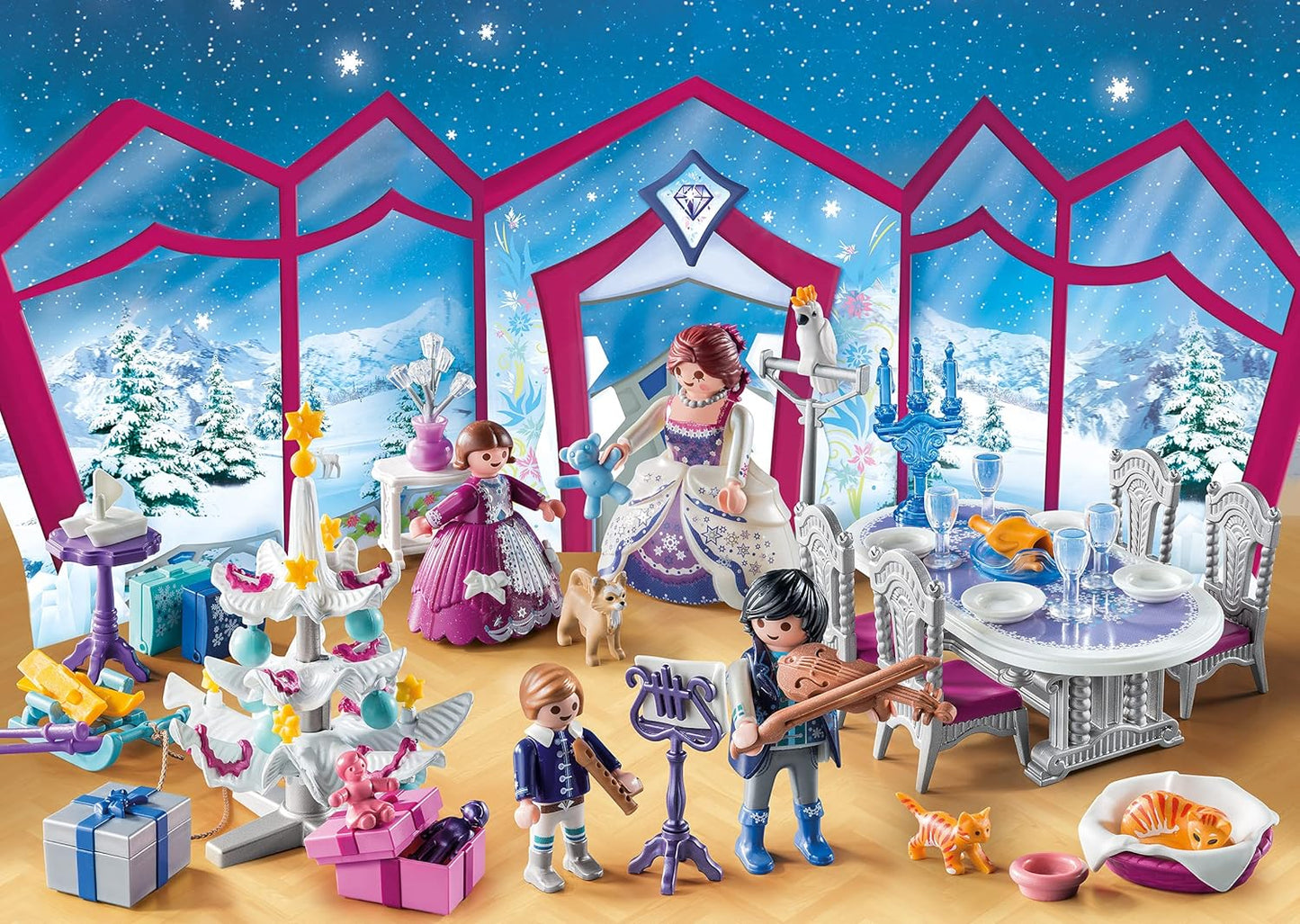 Playmobil 9485 Calendario de Adviento Bola de Navidad con plato giratorio, juguete coleccionable para niños, juego de rol divertido e imaginativo, juego adecuado para niños a partir de 4 años