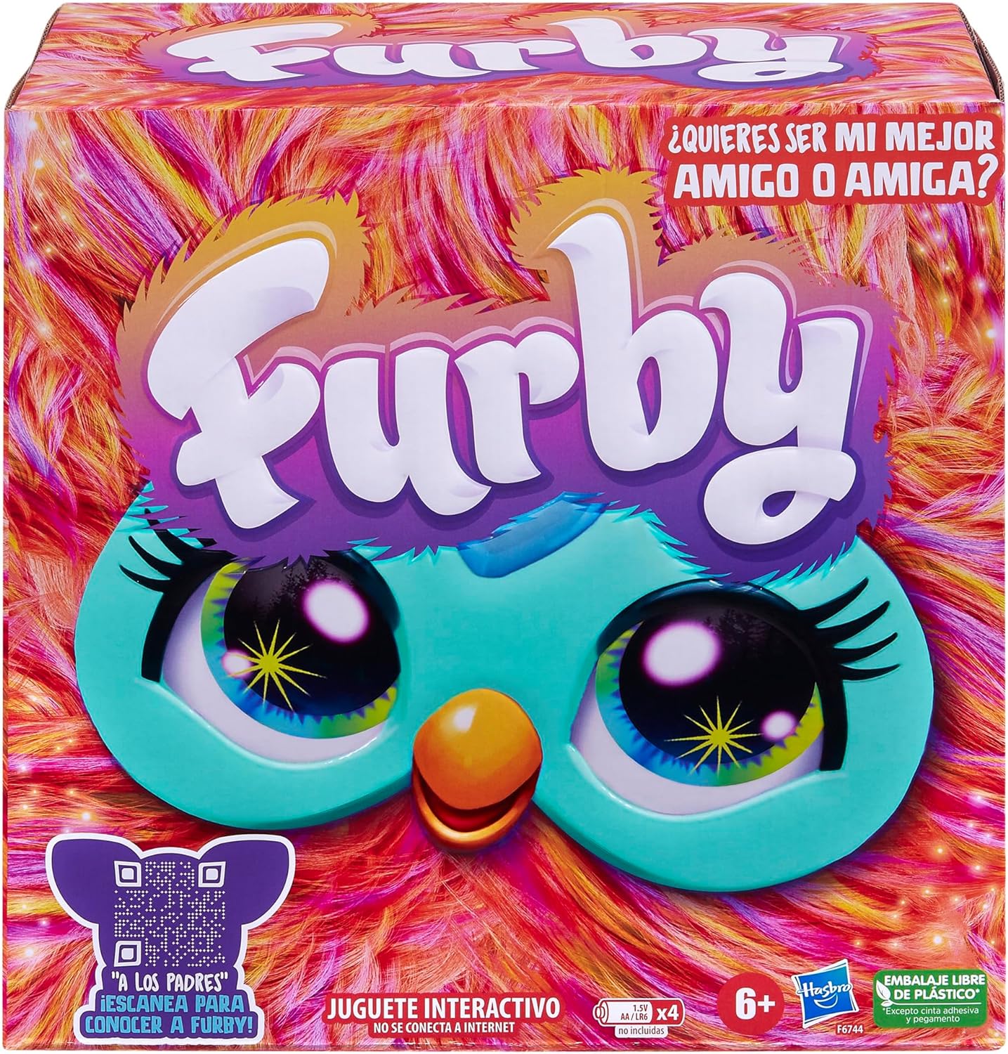 Hasbro Furby Coral Brinquedo Interativo Ativado por Voz para Crianças de 6 Anos 15 Acessórios - Versão Espanhola