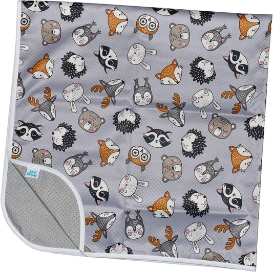 Born Cheeky Tapete Woodland Splash para cadeira alta grande 51 "antiderrapante à prova d'água lavável Splat Mat para bebê criança desmame de cadeira alta, artesanato bagunçado e sessões de brincadeira fácil de limpar