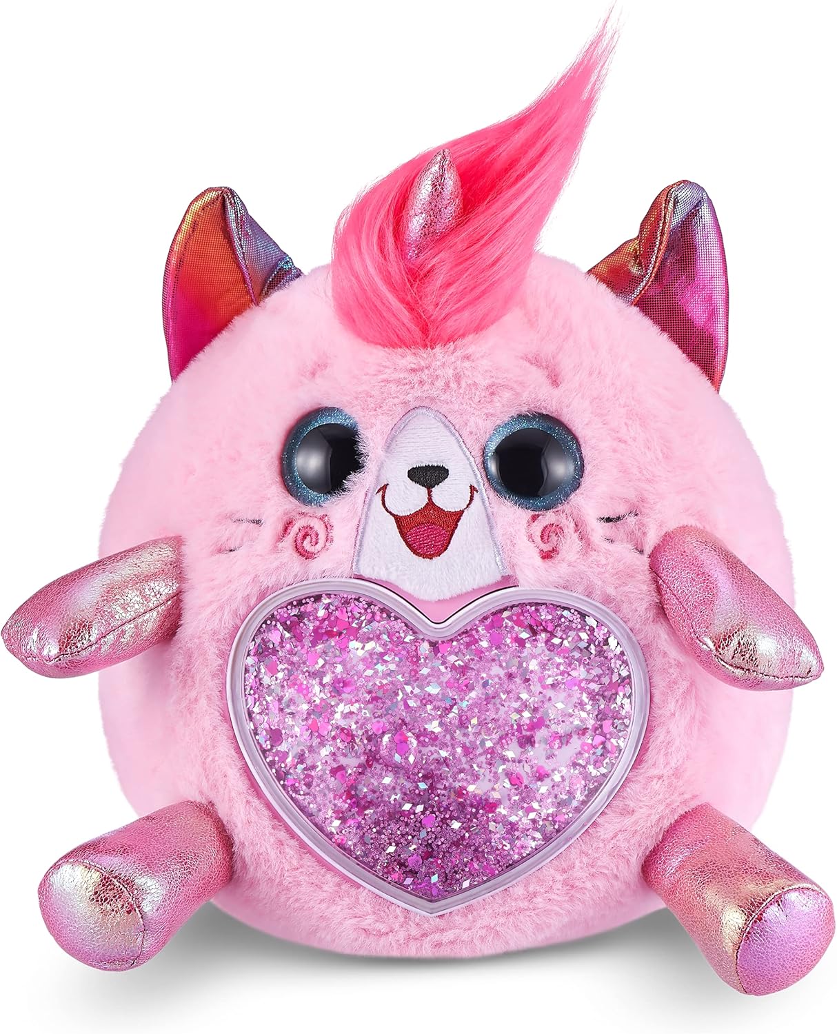 Rainbocorns Fairycorn Surprise Series 4 Kitty - Pelúcia Colecionável - Surpresas Mágicas de Fadas, 28 cm, Animal de Pelúcia Cuddle, Asas de Fada Vestíveis, Adesivos, Slime (Kitty)