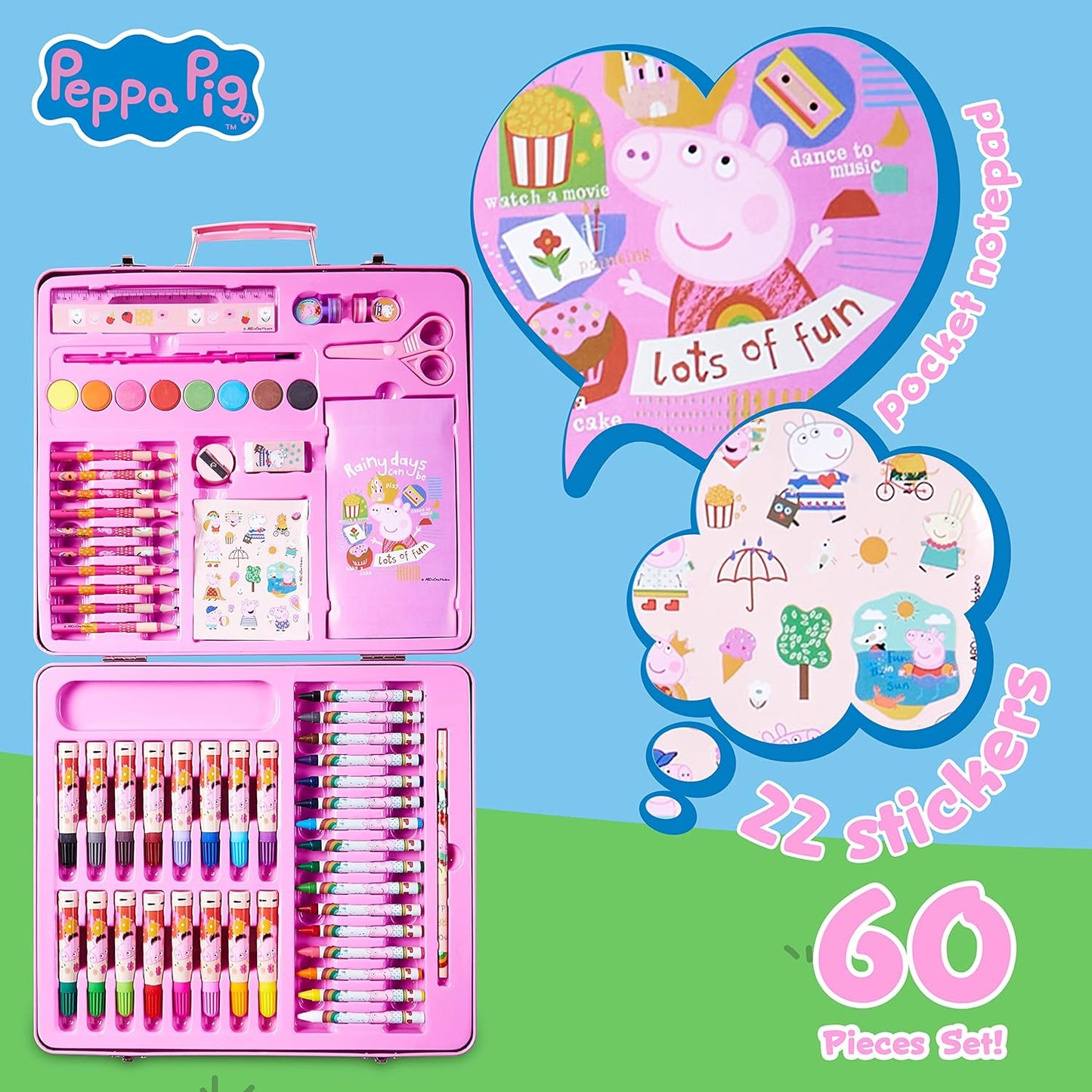 Peppa Pig Art Set - lápices de colores para niños