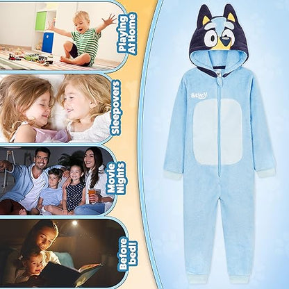 Bluey Macacões de lã para crianças Meninos Meninas Pijamas