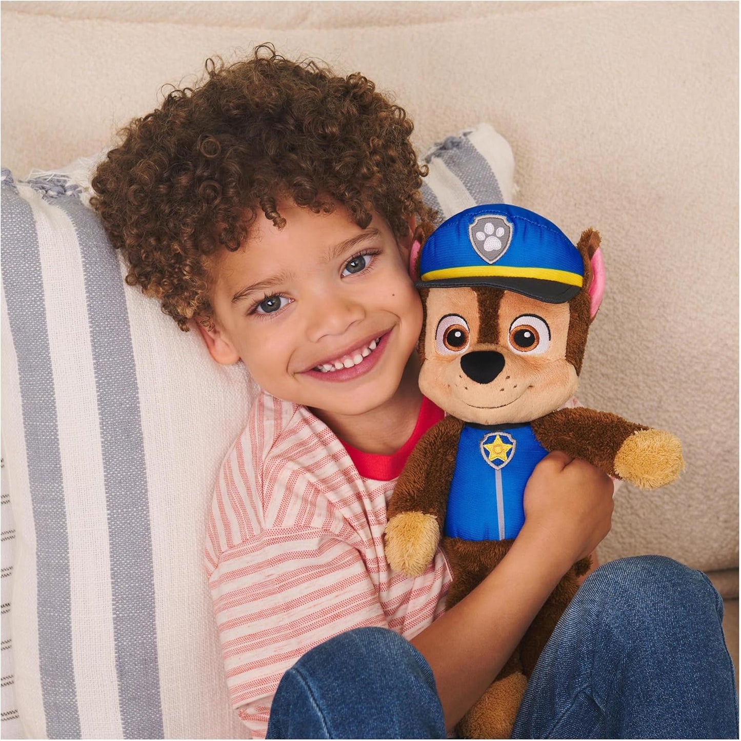 PAW Patrol GUND Official Chase Take-Along Buddy Brinquedo de pelúcia, bicho de pelúcia premium para maiores de 1 ano, azul/marrom, 33,02 cm