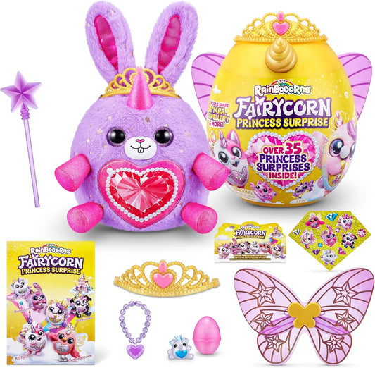 Rainbocorns Fairycorn Princess Série 6 Duquesa a Coelhinha - Pelúcia Colecionável - Surpresas Mágicas da Princesa Fada, Animal de Pelúcia Cuddle, Adesivos (Coelho)