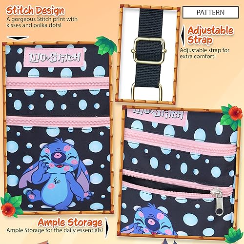 Disney Stitch Bag para meninas, Lilo e Stitch Bolsa tiracolo