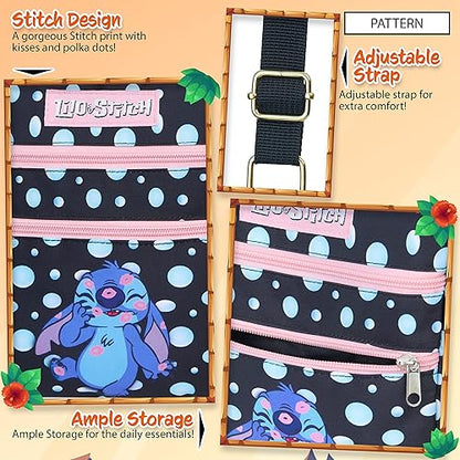 Disney Stitch Bag para meninas, Lilo e Stitch Bolsa tiracolo