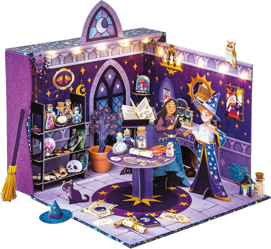 Janod School-Sorcerer’s Workshop-Kids Activity-Arts & Crafts Kit-Faça sua própria decoração-Magic Universe-Set para maiores de 8 anos, J09140, Multicolor