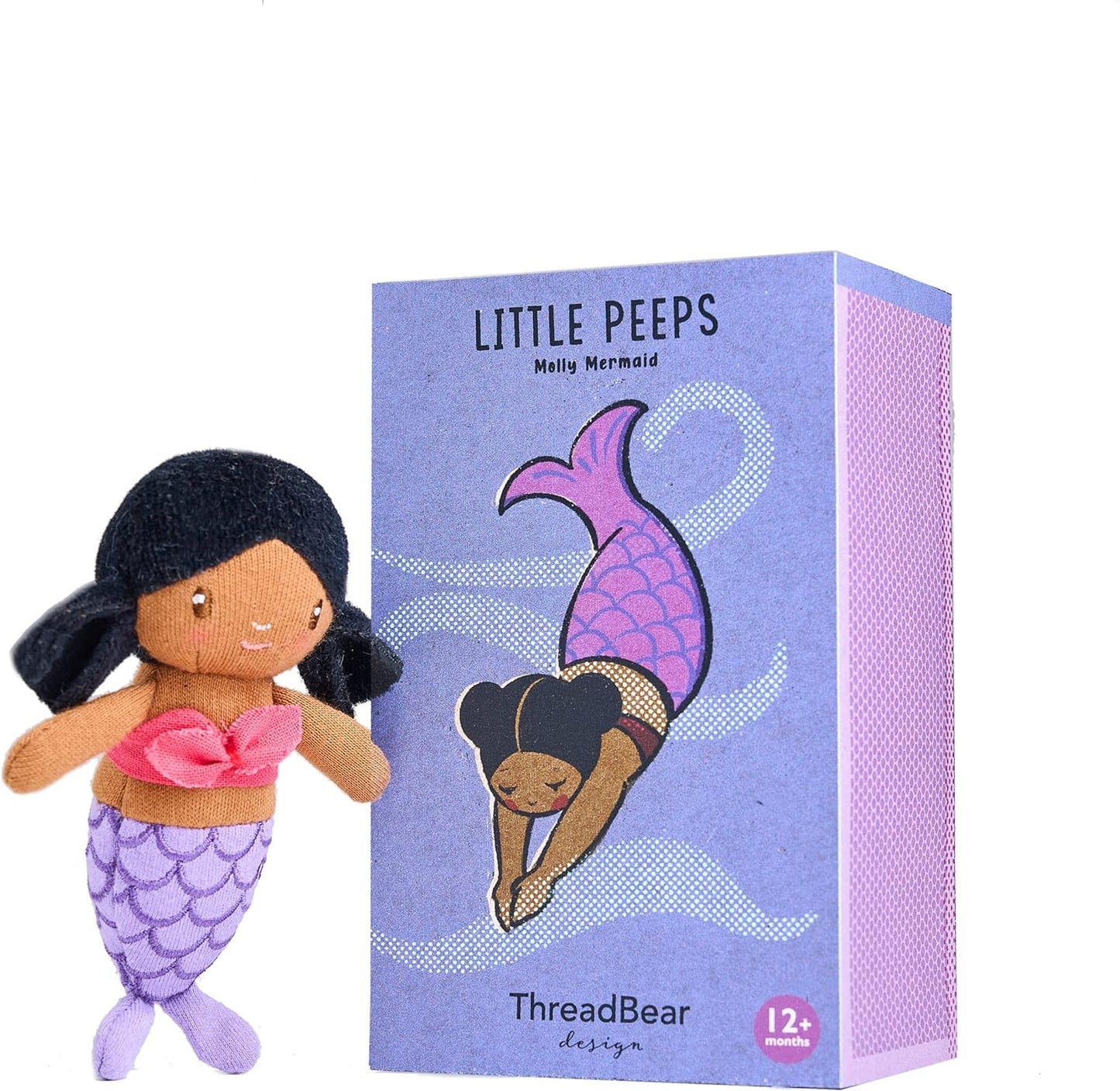 ThreadBear  Brinquedos e presentes Boneca Little Peeps Elsie - Boneca macia com caixa de presente para crianças