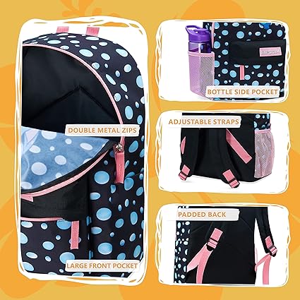 Disney Mochila para meninas, mochilas escolares Stitch para meninas