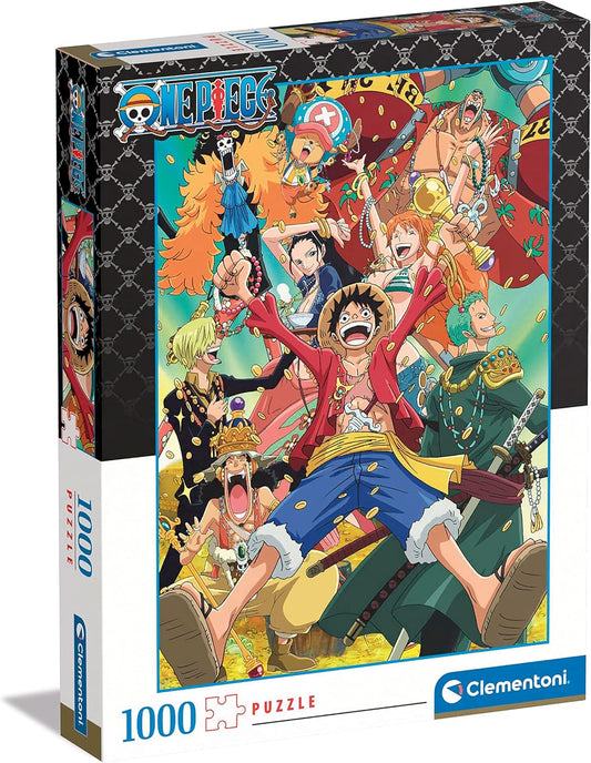 Clementoni - 39726 - Quebra-cabeça Anime One Piece - Quebra-cabeça 1000 peças, quebra-cabeça para adultos - Fabricado na Itália