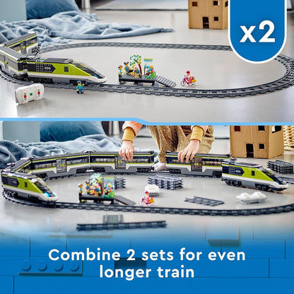 LEGO 60337 Conjunto de trem de passageiros City Express, brinquedo com controle remoto, 7 anos ou mais