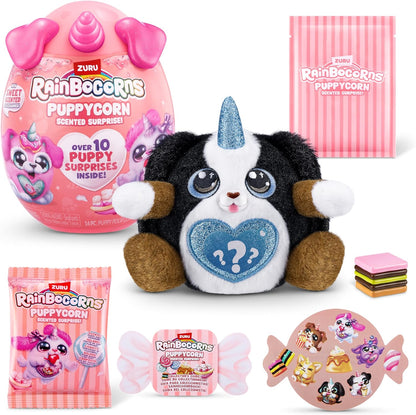 Rainbocorns ZURU Puppycorn Scent Surprise, Shepherd, por ZURU Surprise Unboxing Soft Toy, perfumado filhote de pelúcia para meninas (Shepherd)