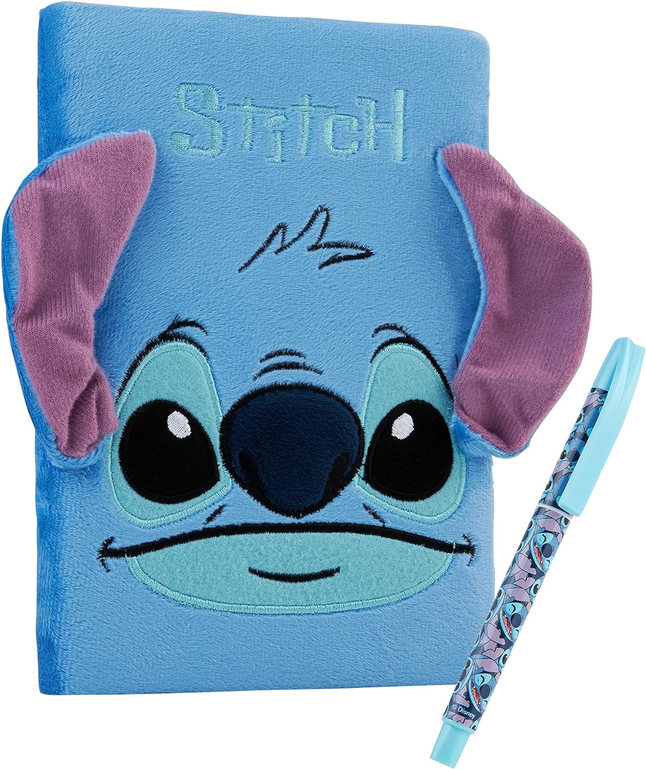 Disney Stitch Kids A5 Diario y bolígrafo, juego de papelería - Regalos de Stitch para niñas (lindo azul)