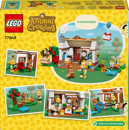 LEGO Animal Crossing Isabelle’s House Visit, brinquedo de construção criativo para crianças, meninas e meninos com mais de 6 anos, inclui 2 minifiguras da série de videogame, incluindo fauna, ideia de presente de aniversário 77049