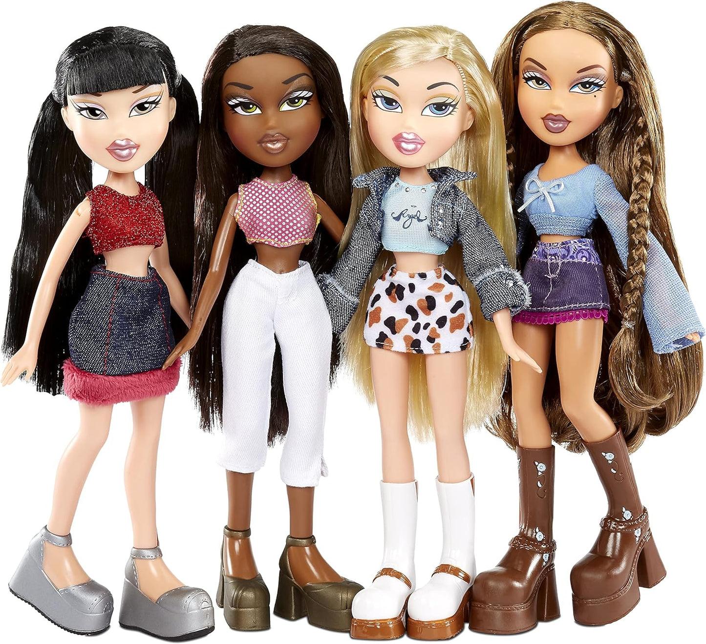 Bratz 20 Yearz Special Edition Original Fashion Doll Jade - Embalagem holográfica e pôster - Motivo 20 Yearz, Fan Fave Rerelease 2001 Réplica - Inclui 2 roupas, sapatos, etc., 9 x 9 x 11,5 polegadas