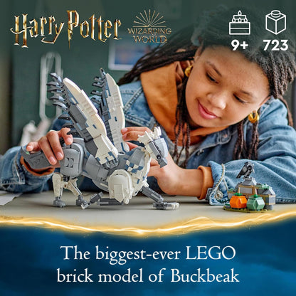 LEGO Bicuço de Harry Potter, brinquedo de hipogrifo, figura de criatura mágica, colecionável, decoração criativa de quarto infantil, ideia de presente do mundo mágico para meninos, meninas e fãs de 9 anos ou mais 76427