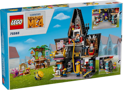 LEGO Despicable Me Minions e Gru's Family Mansion, Toy House Movie Set para meninos e meninas de 8 anos ou mais que amam brincadeiras independentes, inclui 6 minifiguras e 3 figuras edificáveis, ideia de presente 75583