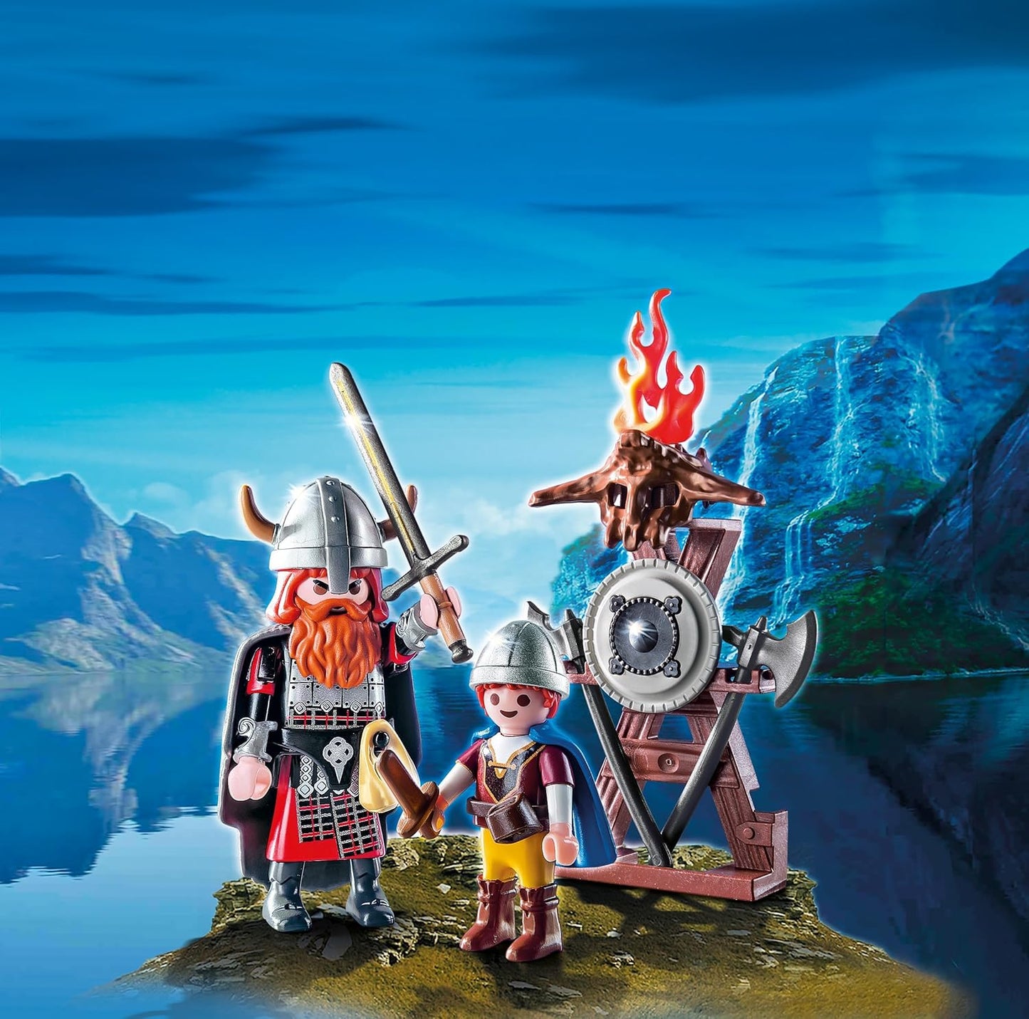 Playmobil 9209 Vikings com ovo de presente de escudo, dramatização divertida e imaginativa, conjuntos adequados para crianças de 4 anos ou mais