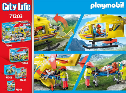 Playmobil 71203 City Life Helicópitero de Resgate Médico