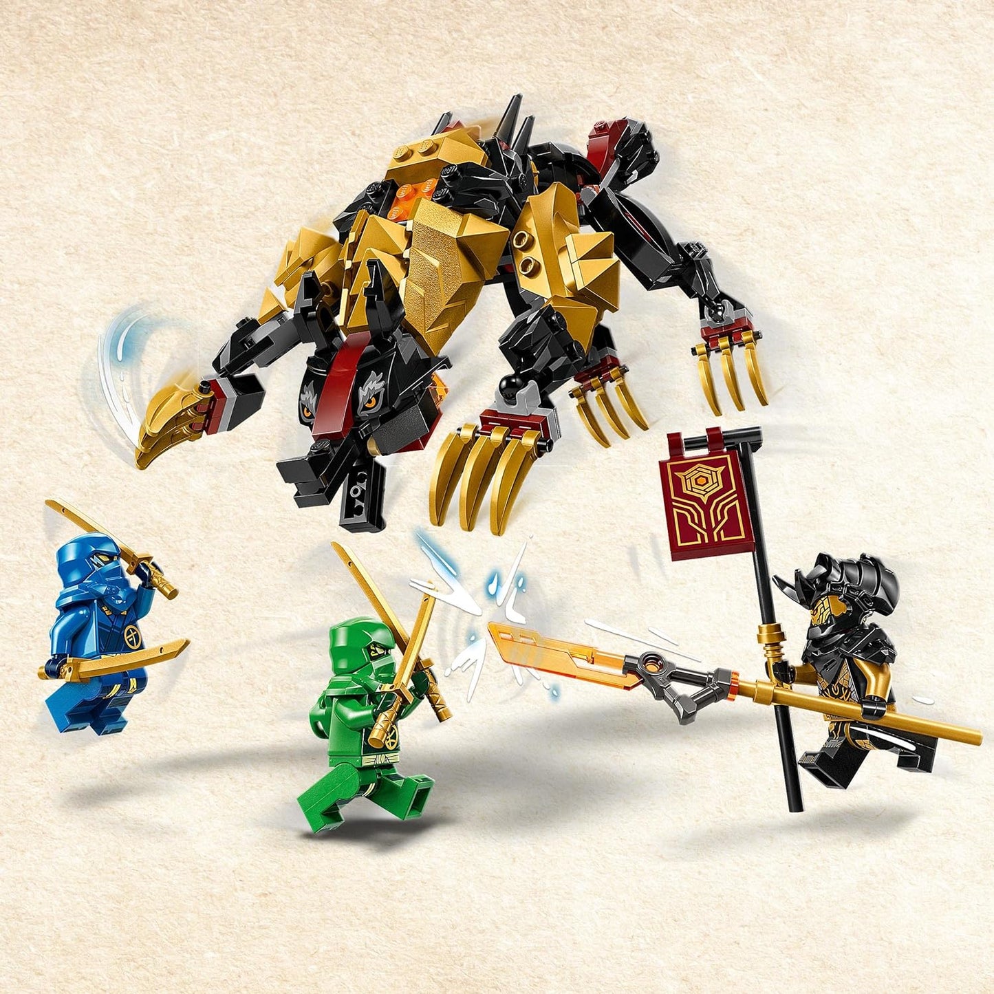 LEGO NINJAGO Cole's Elemental Earth Mech, brinquedo de boneco de ação, conjunto de construção Dragons Rising com personagem ninja Cole minifigura, presente para meninos, meninas e crianças de 7 anos ou mais 71806