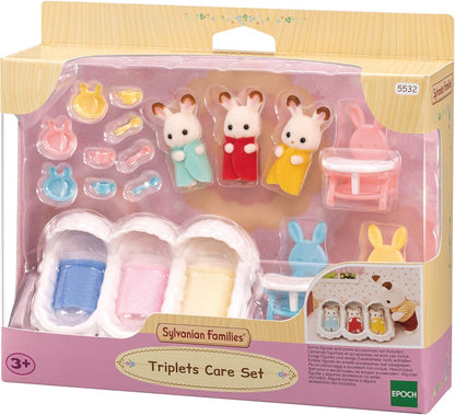 Sylvanian Families 5538 Parque de diversões para bebês - Conjuntos de brinquedos para casas de bonecas e 5532 Conjunto de cuidados para trigêmeos - Conjuntos de brinquedos para casas de bonecas