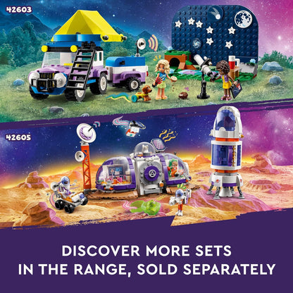 LEGO Conjunto de veículo de acampamento Friends Stargazing com brinquedo de carro 4x4 para meninas, meninos e crianças de 7 anos ou mais com personagens de miniboneca Nova e Aliya, além de figuras de animais de cachorro e ouriço, ideia de presente 42603