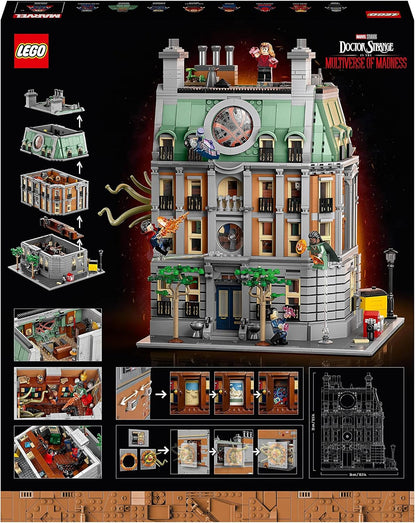 LEGO Marvel Sanctum Sanctorum, conjunto de construção modular de 3 andares, kit de modelo para adultos construirem, com minifiguras de Doutor Estranho e Homem de Ferro, colecionável Avengers Infinity Saga