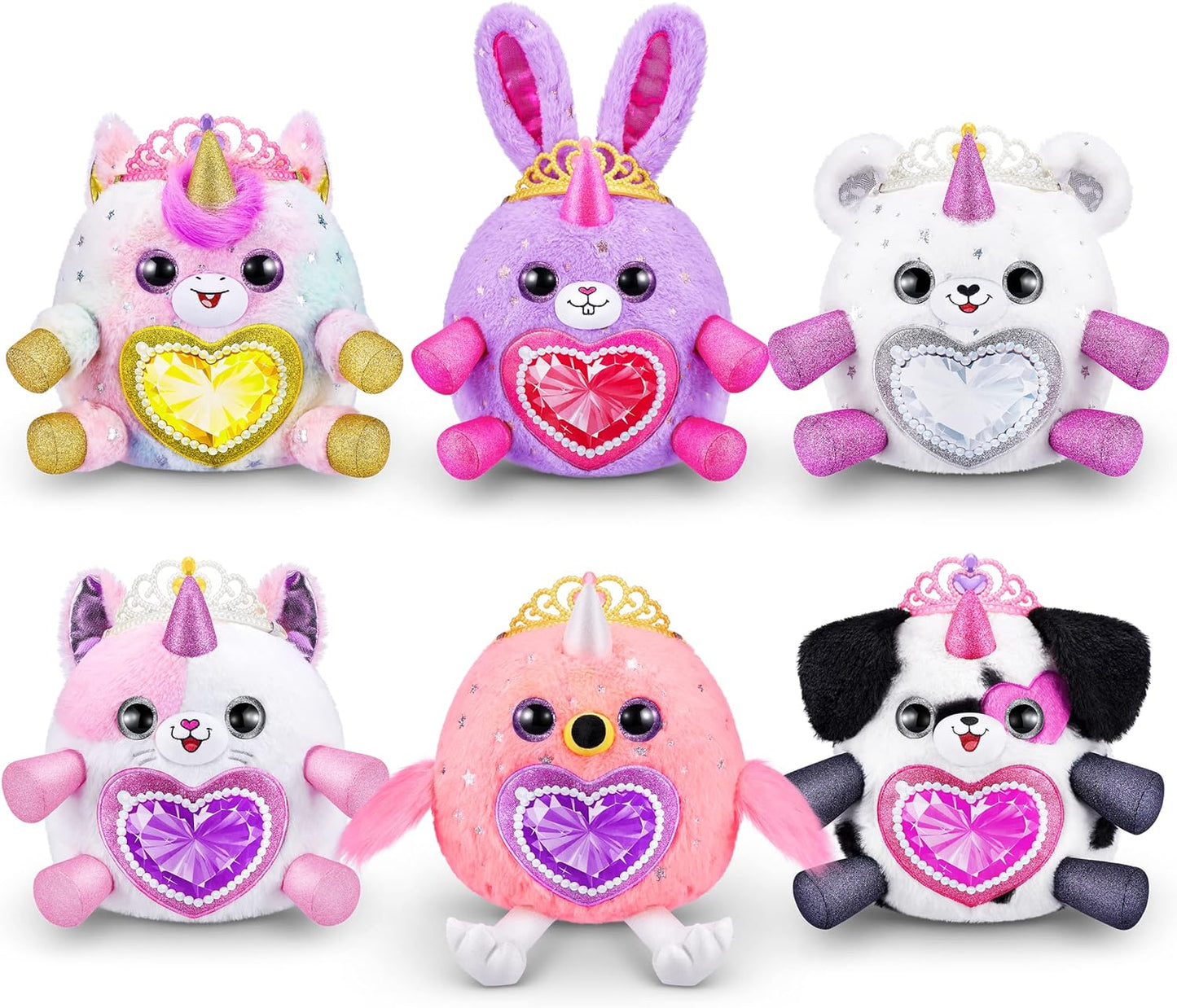 Rainbocorns Fairycorn Princess Série 6 Gemmie, o Urso Polar - Pelúcia Colecionável - Surpresas Mágicas da Princesa Fada, Animal de Pelúcia Cuddle, Adesivos