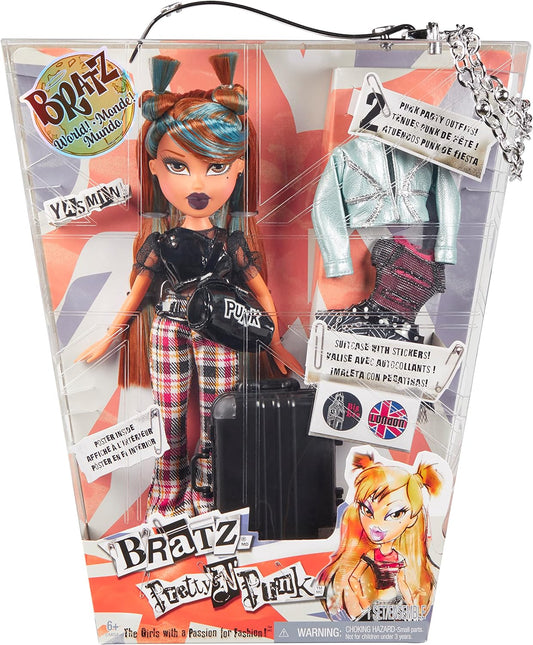 Bratz Boneca da moda Pretty ‘N’ Punk - YASMIN - Duas bonecas de relançamento favoritas dos fãs com roupas da moda mix & match, mala personalizável e acessórios divertidos - para crianças e colecionadores com mais de 6 anos