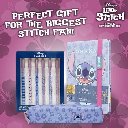 Juegos de papelería Disney Cute Stitch para niñas (juego de 3)