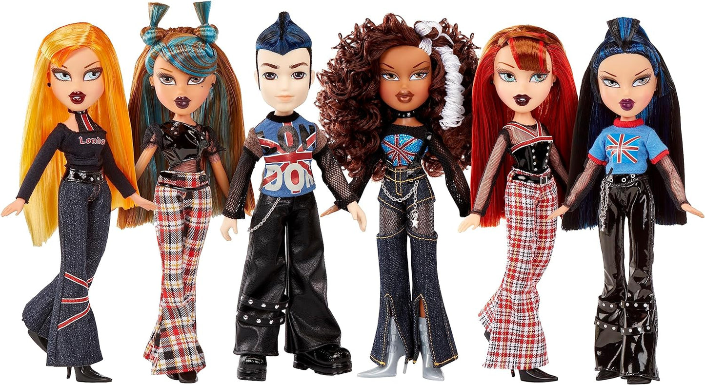 Bratz Boneca da moda Pretty ‘N’ Punk - SASHA - Duas bonecas de relançamento favoritas dos fãs com roupas da moda mix & match, mala personalizável e acessórios divertidos - para crianças e colecionadores com mais de 6 anos