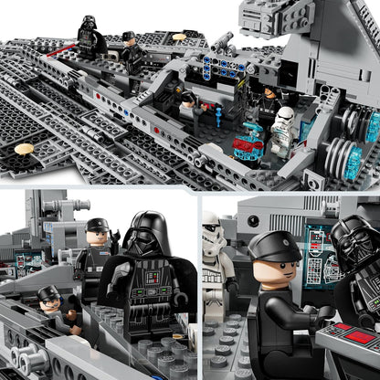 LEGO Star Wars Imperial Star Destroyer Brinquedo de construção de nave estelar, colecionável Um conjunto New Hope inclui uma minifigura do personagem Darth Vader, presente de aniversário para crianças, meninos e meninas com mais de 10 anos