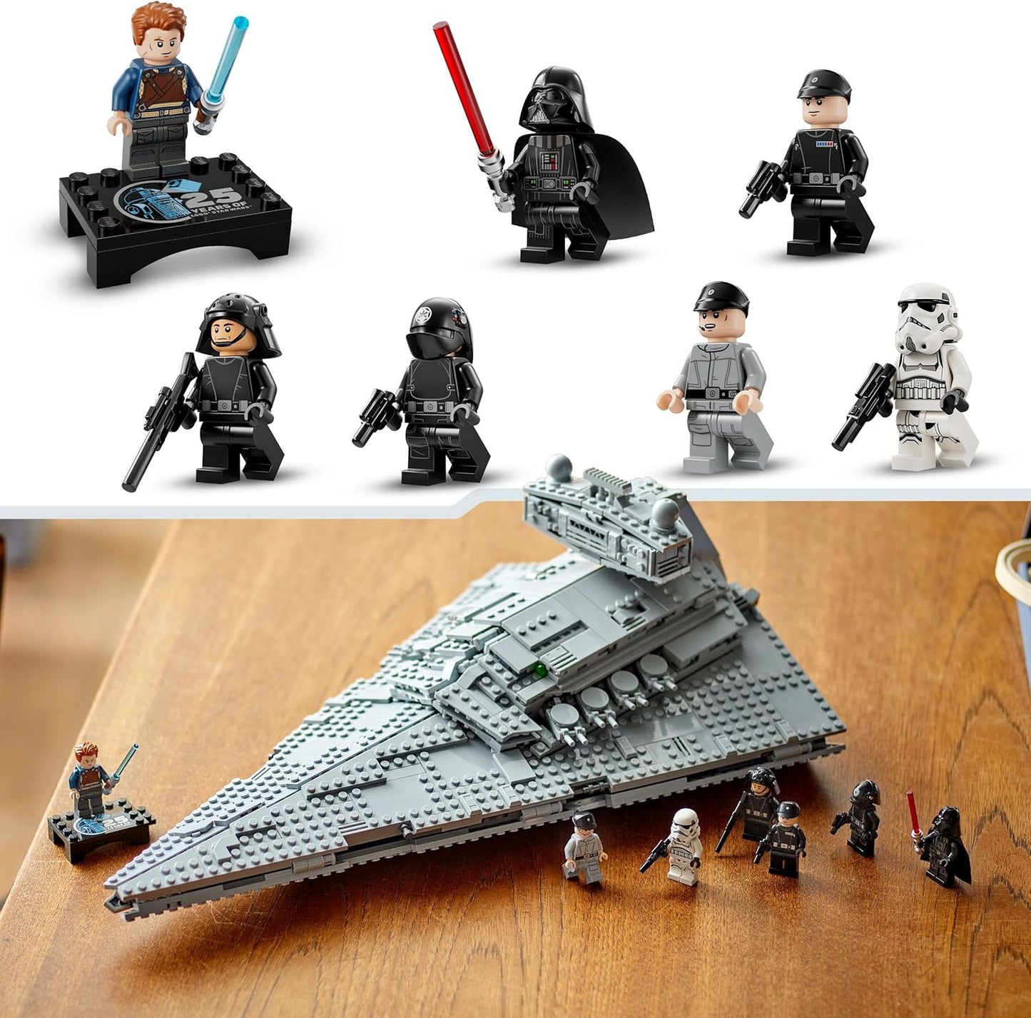 LEGO Star Wars Imperial Star Destroyer Brinquedo de construção de nave estelar, colecionável Um conjunto New Hope inclui uma minifigura do personagem Darth Vader, presente de aniversário para crianças, meninos e meninas com mais de 10 anos