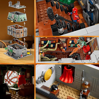 LEGO Marvel Sanctum Sanctorum, conjunto de construção modular de 3 andares, kit de modelo para adultos construirem, com minifiguras de Doutor Estranho e Homem de Ferro, colecionável Avengers Infinity Saga