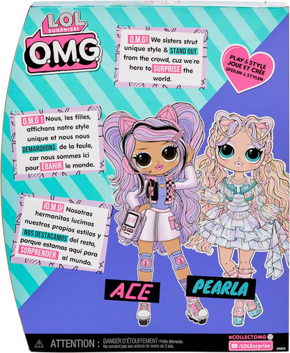 LOL. Surpresa! OMG Fashion Doll Ace com 15 surpresas - boneca incluindo moda e acessórios com tema de jogos - ótimo para crianças a partir de 4 anos