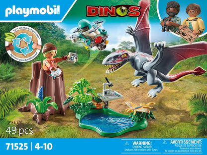 Playmobil 71525 Dinos: Observatório para Dimorphodon, incluindo drone com câmera e outros acessórios emocionantes, conjuntos de jogos sustentáveis adequados para crianças a partir de 4 anos