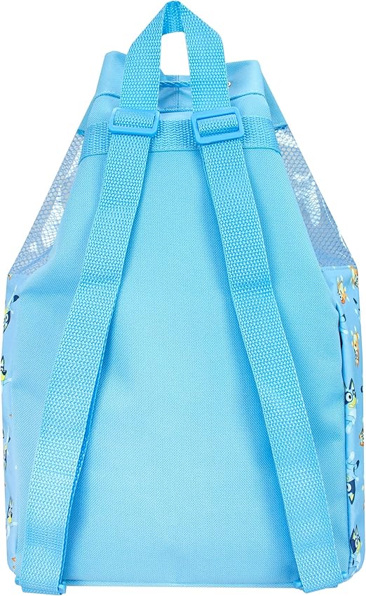 Bluey Bolsa de natação infantil praia piscina natação mochila com cordão para meninos ou meninas azul