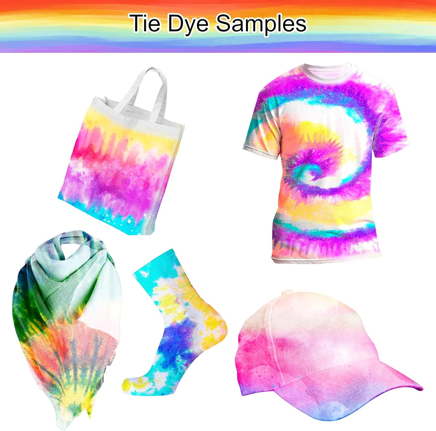 Desire Deluxe Kit Tie Dye Conjunto de 18 cores de tinta Tie-Dye Kits para tingir tecidos, roupas – Jogos de artesanato criativos Atividade para crianças e adultos (180 peças)