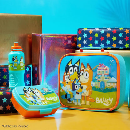 Bluey Conjunto de 3 peças de lancheira com bolsa térmica para lancheira, sem BPA, garrafa de água de 430 ml - para pré-escola, creche, viagens ou passeios de um dia - Conjunto de lancheira infantil