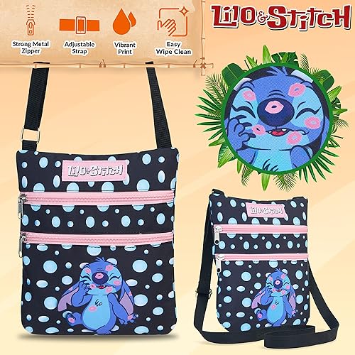 Disney Stitch Bag para meninas, Lilo e Stitch Bolsa tiracolo