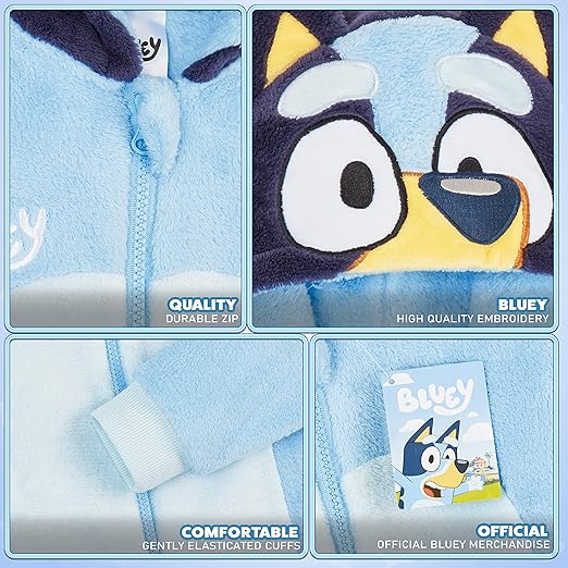 Bluey Macacões de lã para crianças Meninos Meninas Pijamas